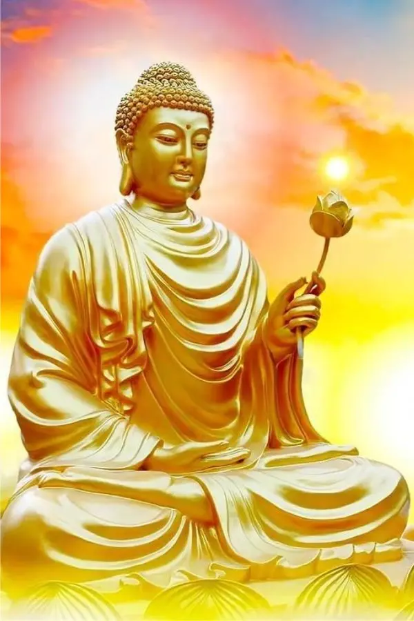Gambar Buddha 3D berkualitas tinggi, membawa kedamaian