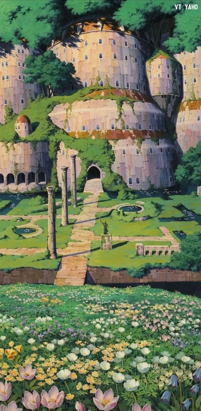 Koleksi Wallpaper Ponsel untuk Penggemar Anime Jepang | Studio seni Ghibli, film Studio Ghibli, manga Paysage