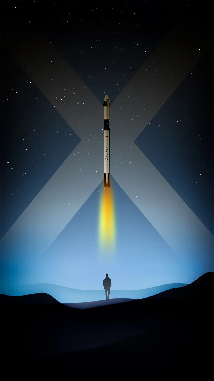 Silakan unduh wallpaper iPhone untuk memperingati peristiwa SpaceX mengirim manusia ke luar angkasa