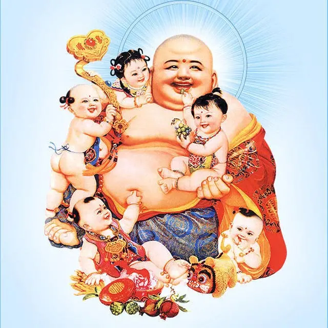 Wallpaper Buddha Maitreya merayakan musim semi - Gambar indah Buddha Maitreya merayakan musim semi Tan Suu