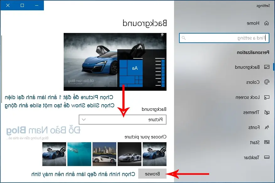 Petunjuk cara mengganti wallpaper komputer Windows melalui ilustrasi foto dan video