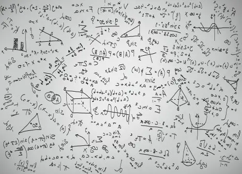 Gambar persamaan dan rumus matematika dengan latar belakang putih | Perpustakaan stok vektor gratis yang indah