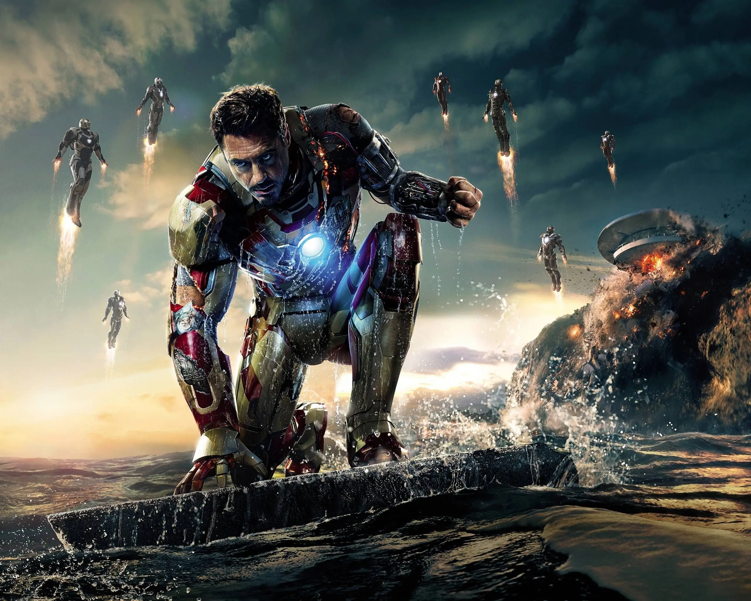 Tony Stark di adegan terakhir Iron Man 3 palsu, diciptakan dengan teknologi CGI untuk menggantikan 