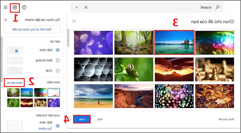 Cara mengganti gambar background Gmail di komputer sesuai keinginan Anda cukup mudah - Thegioididong.com