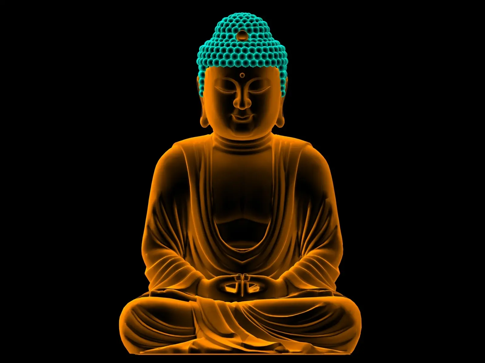 Gambar 3D Buddha yang welas asih sungguh indah