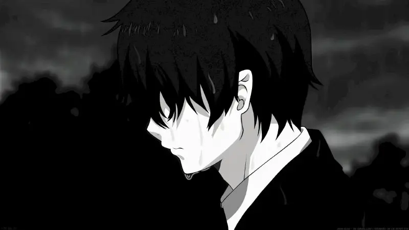 101 foto anime hitam putih sedih langka, cantik, berkualitas tinggi, unduh gratis