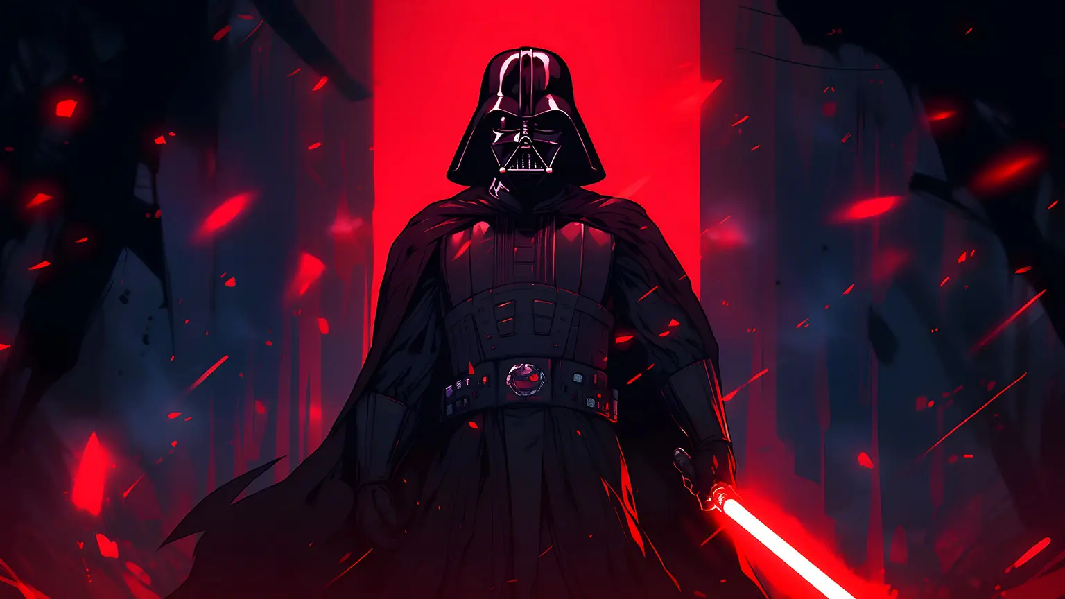 Star Wars Darth Vader dengan Wallpaper Desktop Lightsaber Gelap 4K